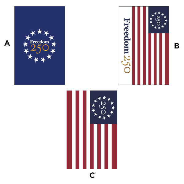 Freedom 250 Porch Flags