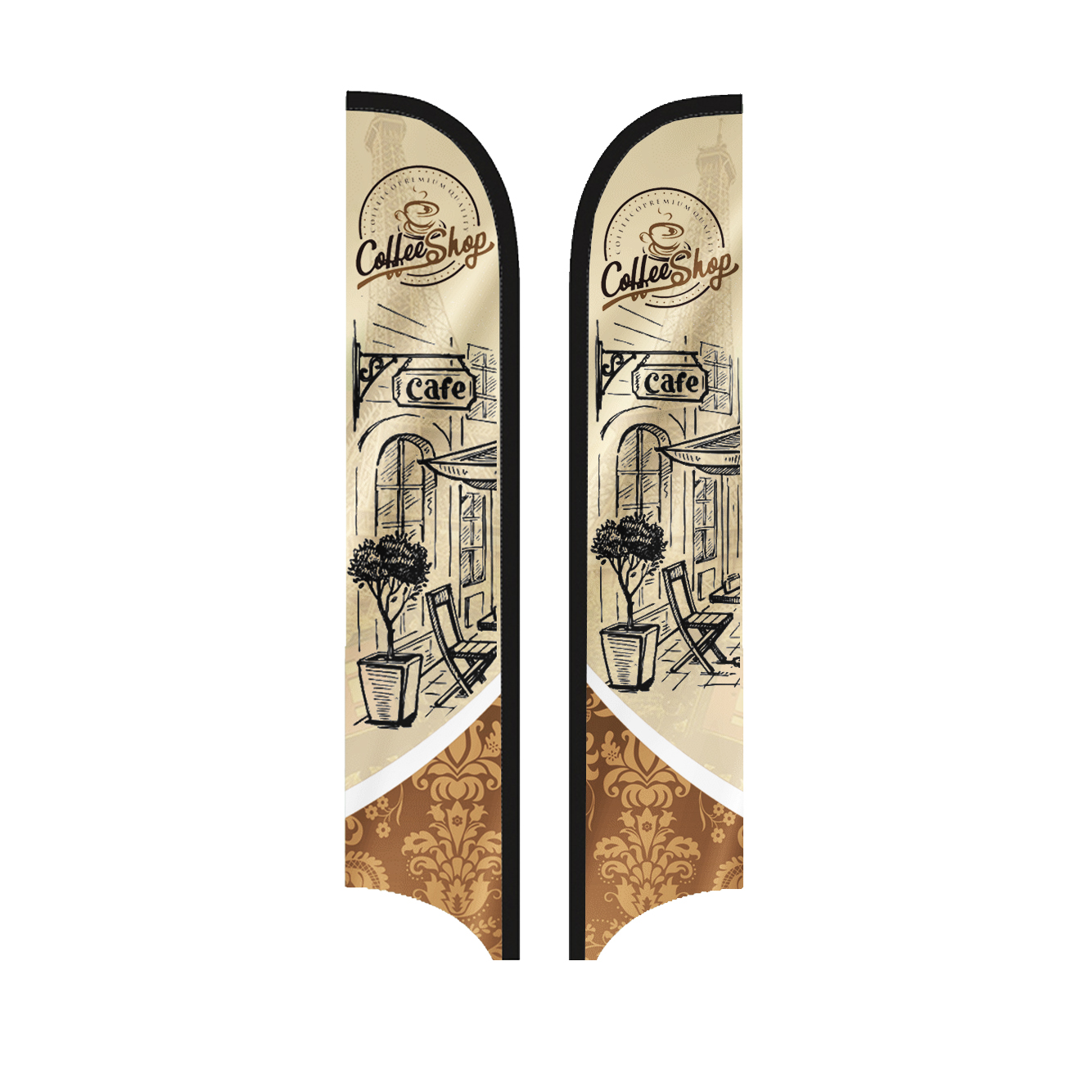 X-Large Double Sided Tail Feather - Flag Only