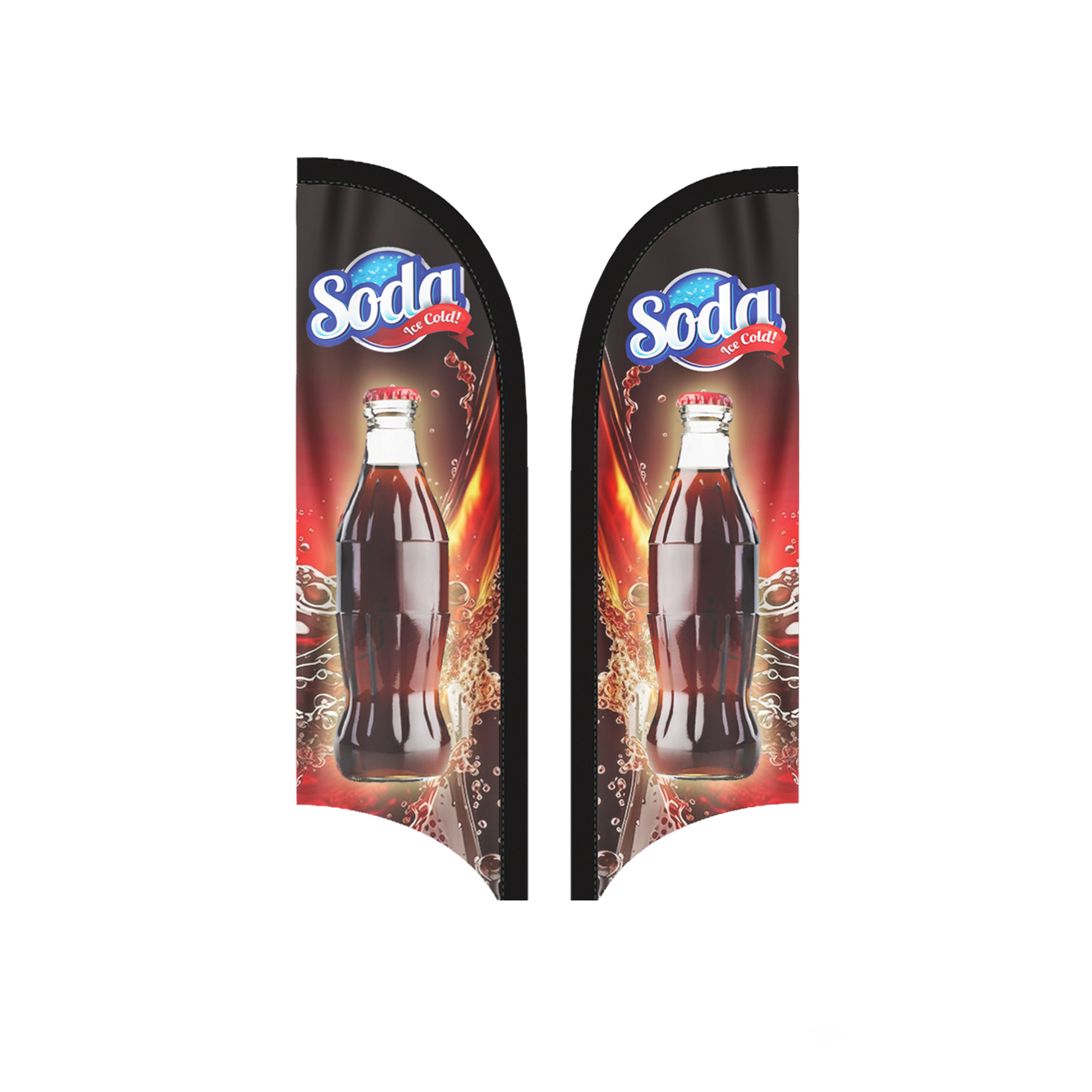 Small Double Sided Tail Feather - Flag Only