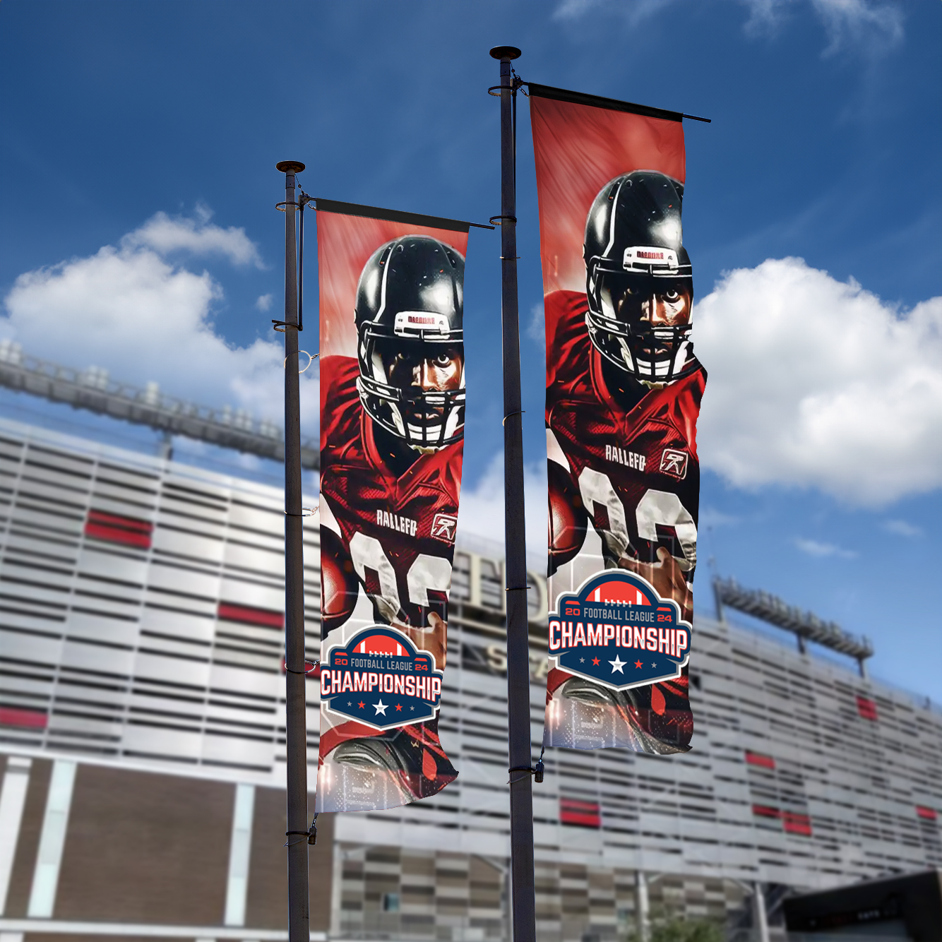 5x3 Custom Vertical Flag - Single Sided